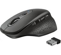 Trust OZAA Souris sans Fil Rechargeable - Récepteur USB Plug and Play, Ergonomique, 6 Boutons Dont 2 Silencieux, 800/1200/1600/2400 PPP, Portée 10m, pour Ordinateur/Portable/PC/Mac - Noir