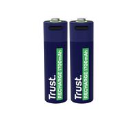 Trust Piles rechargeables 25584 – Pack de 2 AA 1700 mAh USB‑C – Bleu