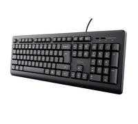 Trust Primo Clavier Filaire AZERTY Français, Silencieux, Résistant aux Éclaboussures, Câble USB de 1.8 m, Clavier PC Ordinateur