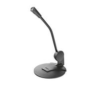 Trust Primo Microphone de Bureau, Jack 3,5 mm, Micro avec Angle Réglable, Câble 1.8m, Adaptateur, Pour PC, Ordinateur Portable