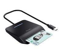 Trust Lecteur de Carte DNI USB-C, Compatible avec Toutes Les Cartes DNI, Conforme FIPS 201, FIPS TAA et ISO 7816 Classe A/B/C, Câble de 100 cm, Card Reader Identification Personnelle