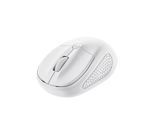 Trust Primo Souris Voyage Ambidextre RF sans fil Optique 1600 DPI, 4 boutons, Portée 6m, Piles AAA, Windows/macOS/ChromeOS, Blanc