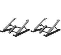 Trust Primo Support Ordinateur Portable Pliable, Support Laptop 16 Pouces Léger Ergonomique, 6 Niveaux de Réglage, Support PC Portable Tablette Macbook Pro Bureau Mac Dell Lenovo HP - Gris (Lot de 2)