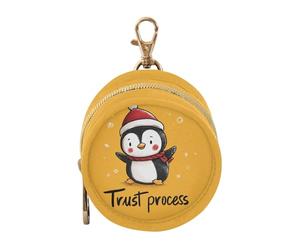 Trust Process Étui de rangement avec fermeture éclair et clip pour porte-monnaie Motif pingouin