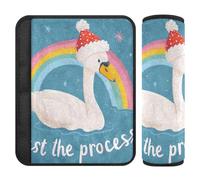 Trust Process Swan Lot de 2 coussinets de ceinture de sécurité pour ceinture de sécurité, plus de confort de conduite, pour sac à dos