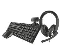 Trust Qoby clavier Souris incluse Bureau RF sans fil Noir