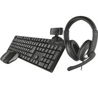 Trust Qoby, Full size (100%), Sans fil, Sans fil RF, Membrane, Noir, Souris incluse