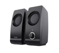 Trust Remo Enceinte PC USB 2.0, Système Audio 16W, Noir | Alimentation USB, Jack 3,5 mm, Speaker pour Ordinateur Portable PC