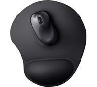 Trust Tapis de souris ergonomique Bigfoot - Repose-poignet gel 236×205 mm, base antidérapante - Noir