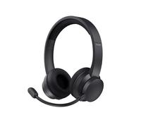 Trust Roha II Casque Bluetooth sans Fil avec Micro ENC Antibruit, 85% Plastique Recycle, Casque sans Fil Léger on Ear Rechargeable pour PC Bureau Ordinateur Portable Teams Zoom, Noir