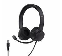 Trust Roha II Casque USB avec Micro ENC Antibruit on Ear, Noir | Microphone Réduction du Bruit, 85% Plastique Recycle, Câble 1,8 m, Filaire USB-C, Ordinateur Portable Teams Zoom
