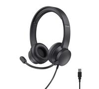 Trust Casque USB PC Roha II – Microphone antibruit, son stéréo clair, filaire – Noir