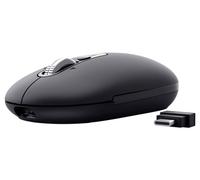 Trust Souris sans fil Seron – Bluetooth + 2.4 GHz, molette ultra-rapide, boutons silencieux – Noir