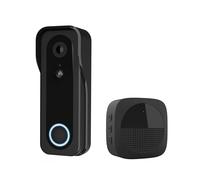 Trust Sonnette Vidéo sans Fil 2.4GHz avec Camera 3MP 2K HD, Audio Bidirectionnel, Vision Nocturne, Imperméable, Caméra et Audio, Alimentation par USB-C ou Câblée 8-24V, Carillon Inclus, Noir