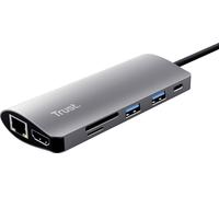 Trust Adaptateur USB-C Dalyx 7-en-1, HDMI, 2x USB-A, Ethernet, SD/MicroSD, port de charge USB-C