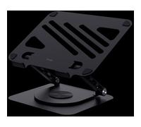 Trust Zeff Support Ordinateur Portable 16 Pouces Ergonomique, Angle de Rotation de 360°, Support PC Portable Pliable en Métal, Hauteur Réglable, Rehausseur PC Portable Dell HP Macbook, Noir