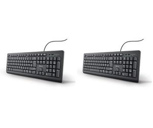 Trust Taro Clavier Filaire, Disposition Allemande QWERTZ, Touches silencieuses, Protection Contre Les éclaboussures, Port USB, Longueur de câble de 1,8 m, Clavier PC pour Ordinateur, Ordinateur