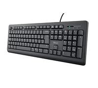 Trust Taro Disposition Espagnole (QWERTY) Clavier Filaire USB, Noir