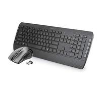Trust Tecla-2 clavier RF sans fil Allemand Noir - Claviers (Standard, RF sans fil, Clavier à membrane, Noir, Souris incluse)