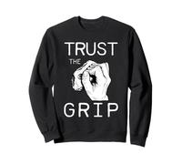 Trust The Grip Motif Graphique d'escalade Sweatshirt