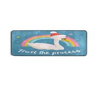 Trust The Process Swan Tapis lavable extra long pour salle de bain 61 x 17,8 cm