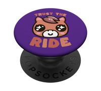 Trust The Ride Cheval Kawaii Mignon et Amusant PopSockets PopGrip Adhésif