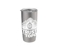 Trust The Topo Carte Topographique Randonneur Gobelet isotherme en acier inoxydable double paroi