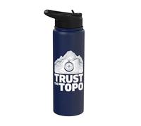 Trust The Topo Carte Topographique Randonneur Stainless Steel Insulated Water Bottle