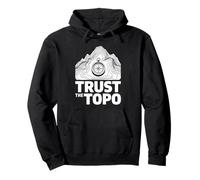 Trust The Topo Carte Topographique Randonneur Sweat à Capuche