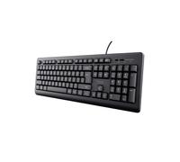 Trust TK-150 Clavier USB Français Noir - Membrane, 104 Touches, Anti-éclaboussures, Câble 1.8m, Compatible Windows/macOS/ChromeOS