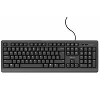 Trust TK-150, Taille complète (100%), USB, Commutateur à membrane, QWERTZ, Noir