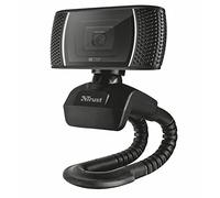 Trust Trino Webcam HD avec Micro Intégré, 1280x720, USB 2.0, Bouton de Capture, Web Caméra pour PC, Ordinateur Portable, Laptop, Macbook, Mac, Video, Youtube, Skype, Teams, Zoom - Noir