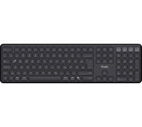 Trust Vaiya Bluetooth Clavier allemand, QWERTZ noir rechargeable