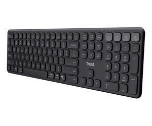 Trust Vaiya clavier Universel USB + RF Wireless + Bluetooth Anglais américain Noir