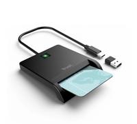 Trust Velora Lecteur Carte Identité DNIe 4.0 | USB-C & USB-A, conforme à la norme ISO 7816 B / C, pieds antidérapants, câble de 100 cm, Windows / Mac