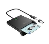 Trust Velora Lecteur Carte Identité Eid/DNIe 4.0 / eDowod/CIE | USB-C & USB-A, conforme à la norme ISO 7816 B / C, pieds antidérapants, câble de 100 cm, Windows / Mac
