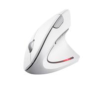 Trust Verto Souris Verticale sans Fil, Souris Ergonomique, Prévention Syndrome de la Souris et Epicondylite, 800-1600 DPI, 6 Boutons, pour Droitier, PC, Portable, Mac, Piles Incluses - Blanc