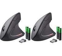 Trust Verto Souris sans Fil, Souris Verticale Ergonomique, 800-1600 DPI, 6 Boutons, LED, Prévention Syndrome de la Souris et Epicondylite, pour Droitier, PC, Ordinateur, Portable, Mac, Piles Incluses
