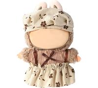 TRUST-Vêtements pour Peluche Ensemble, Adorables Vêtements Poupée en Peluche Comprenant Un Pull Un Béret et Une Jupe au Crochet pour 17cm Accessoires Vestimentaires de Poupée Mignonne