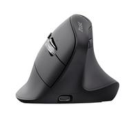 Trust Souris Ergonomique Vyran 26107 – Sans fil Bluetooth + 2.4 GHz, Verticale, Noir