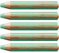 Trust-Woody 3in1 - Crayon De Couleur - Lot X 5 Crayons De Coloriage - Vert Pastel