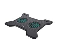 Trust Xstream Breeze Support de Refroidissement pour Laptop 16 Pouces, Noir | pour Ordinateur Portable, 2 Ventilateurs intégrés
