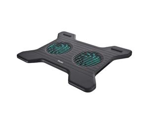 Trust Xstream Breeze Support de Refroidissement pour Laptop 16 Pouces, Noir | pour Ordinateur Portable, 2 Ventilateurs intégrés