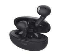 Trust Yavi Ecouteurs Bluetooth sans Fil avec 2 Microphones ENC Réduction Anti-Bruit, 23H de Lecture, 85% Plastiques Recyclés, Écouteur Bluetooth Oreillette in Ear Buds Android iPhone - Noir