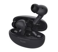 Trust Yavi Ecouteurs Bluetooth sans Fil in Ear avec 2 Microphones ENC Réduction Anti-Bruit, 23H de Lecture, 85% Plastiques Recyclés, Écouteur Bluetooth Buds Oreillette Android iPhone - Noir