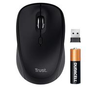 Trust Yuki Souris sans Fil Silencieuse Bluetooth + 2.4GHz avec Pile pour Gauchers et Droitiers, 75% Plastique Recyclé, Souris Bluetooth Compacte Multi-appareils PC Portable iOS Android Mac