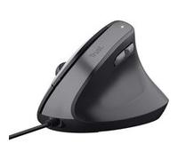 Trust Yuno Souris Ergonomique Filaire, Souris Verticale pour Droitier avec Cable USB de 1,5m, DPI Réglable (800-2400), Capteur Optique, 6 Boutons, 60% Plastique Recyclé, Macbook, Ordinateur, HP - Noir