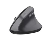 Trust Yuno Souris Ergonomique sans Fil, Souris Verticale Rechargeable, Noir