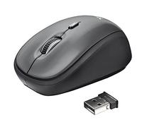 Trust Yvi Souris sans Fil, 800/1600 DPI, Microrécepteur USB Stockable, 2,4 GHz, Design Compact, Wireless Mouse, Souris PC pour Droitiers et Gauchers, Ordinateur Portable, Mac, Chromebook - Gris