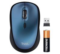 Trust Yvi+ - souris - silencieuse - 2.4 GHz - bleu